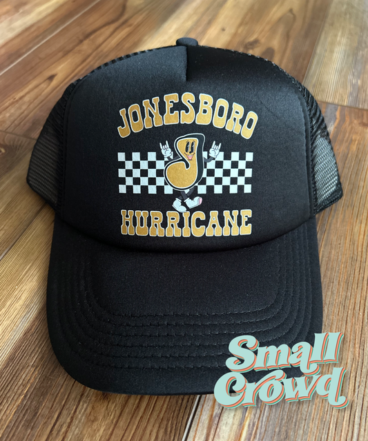 Jonesboro Retro Character - Solid Black Trucker Hat