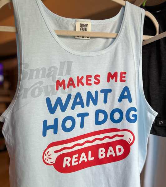 Makes Me Want a Hot Dog - Light Blue/Chambray