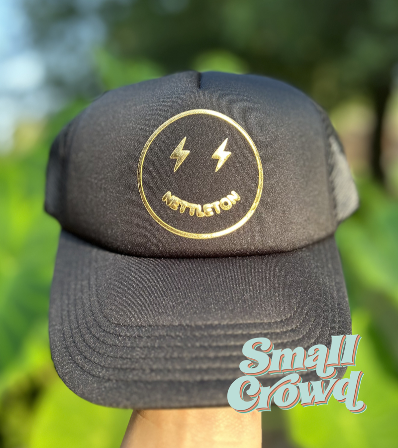 Nettleton SMILEY - Solid Black Trucker Hat