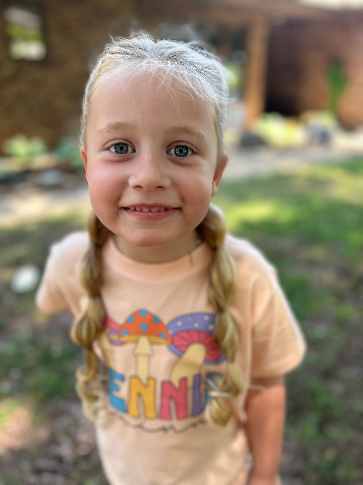 Summer Shroomies Custom Name tee - Peachy