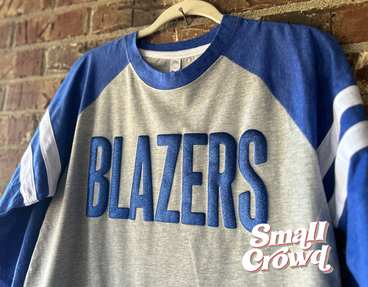 Blazers Glitter Puff Block - varsity long sleeve