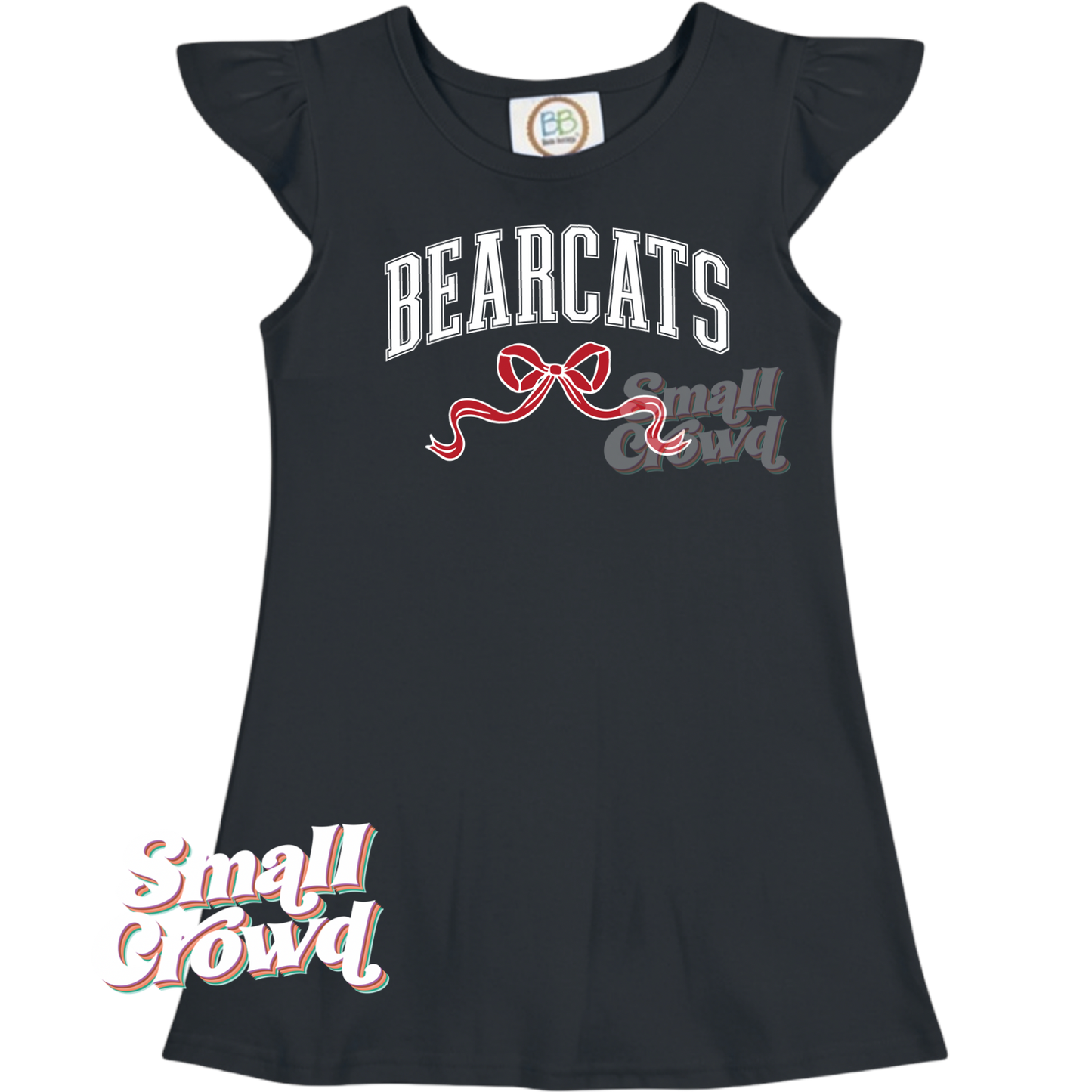 Bearcats Coquette - Black flutter dress