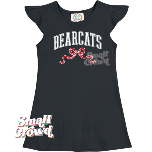 Bearcats Coquette - Black flutter dress