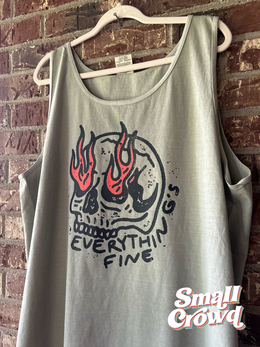 Everything’s Fine - sandstone - Adult Graphic Tee/Tank