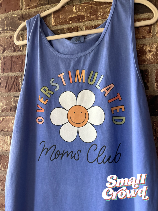 Overstimulated Moms Club - flo blue - Adult Graphic Tee/Tank