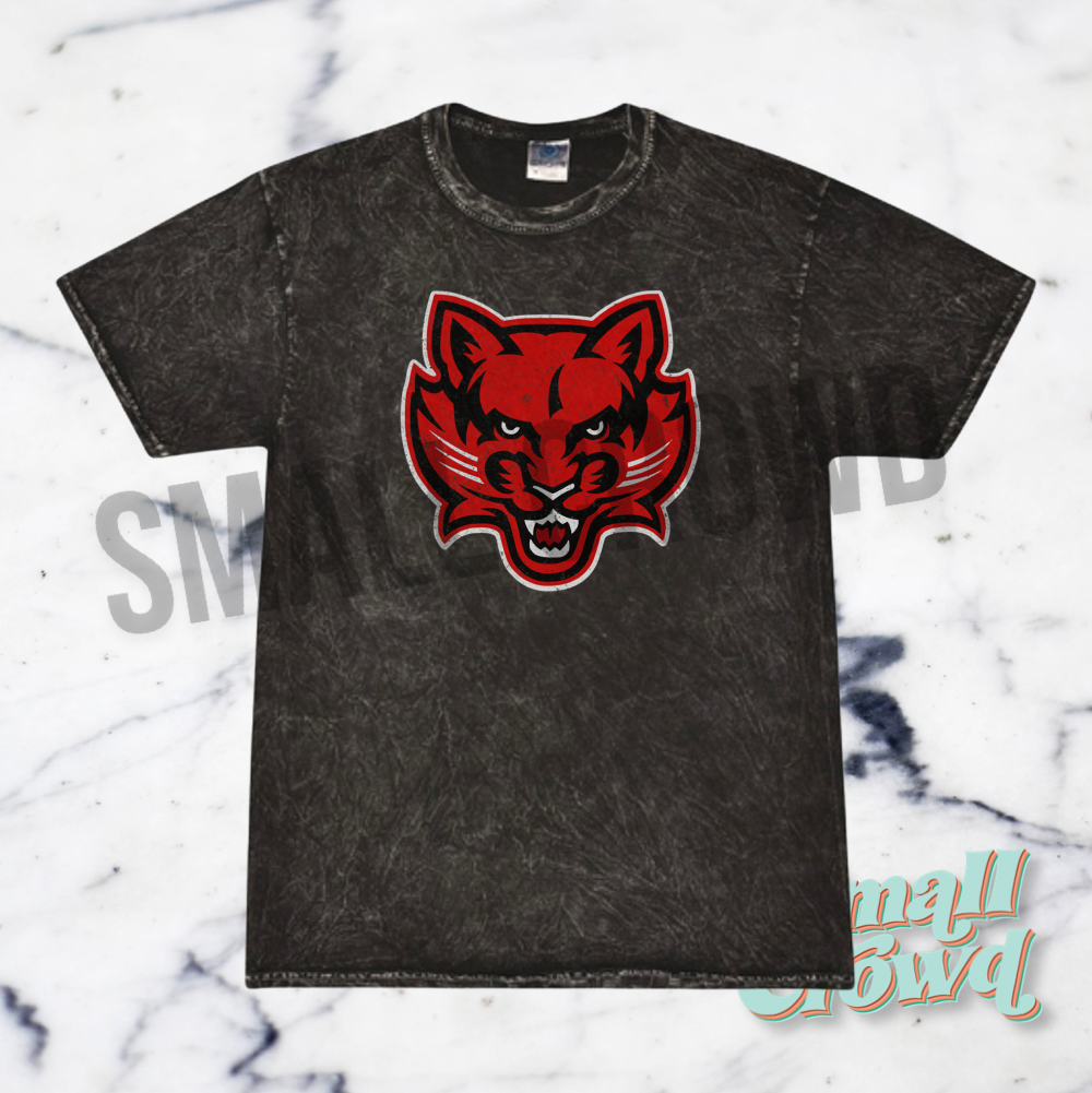 Brookland Bearcats - vintage logo - black mineral wash