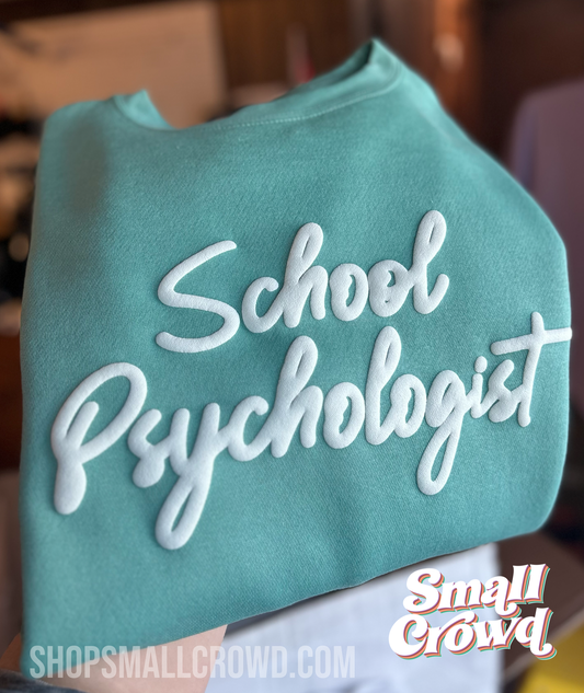 Custom Puff - Glow White Aesthetic Script on Saltwater