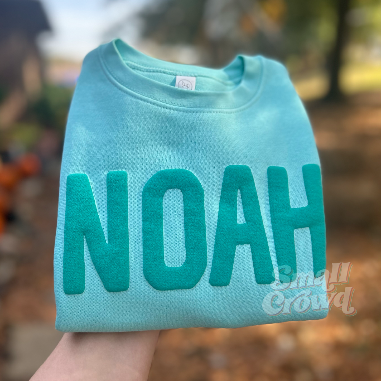 Custom Block Puff - Pacific Green on Chill