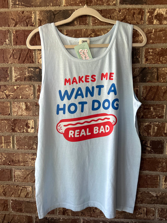 Makes Me Want a Hot Dog - Light Blue/Chambray