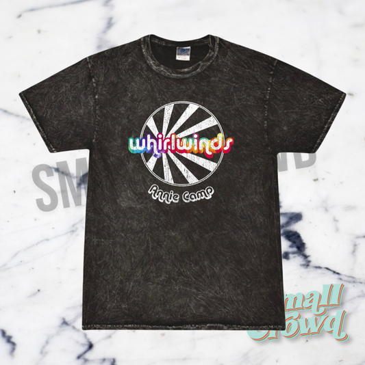Annie Camp whirlwinds - Festival tee - black mineral wash l