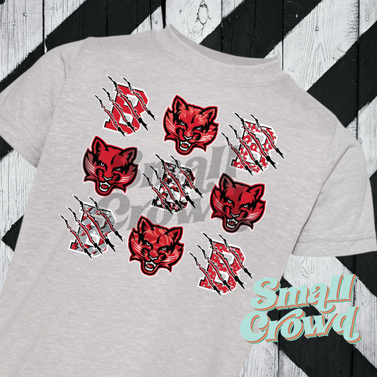 Brookland Bearcats Patterns - Grey Tee (rabbit skins/LAT)