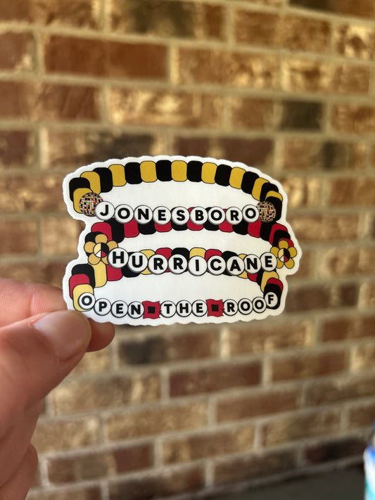 Jonesboro Hurricane Friendship Bracelet - Laptop/Waterbottle Sticker