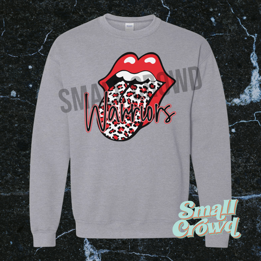 Warriors (red) - Rockin Tongue Heather Grey