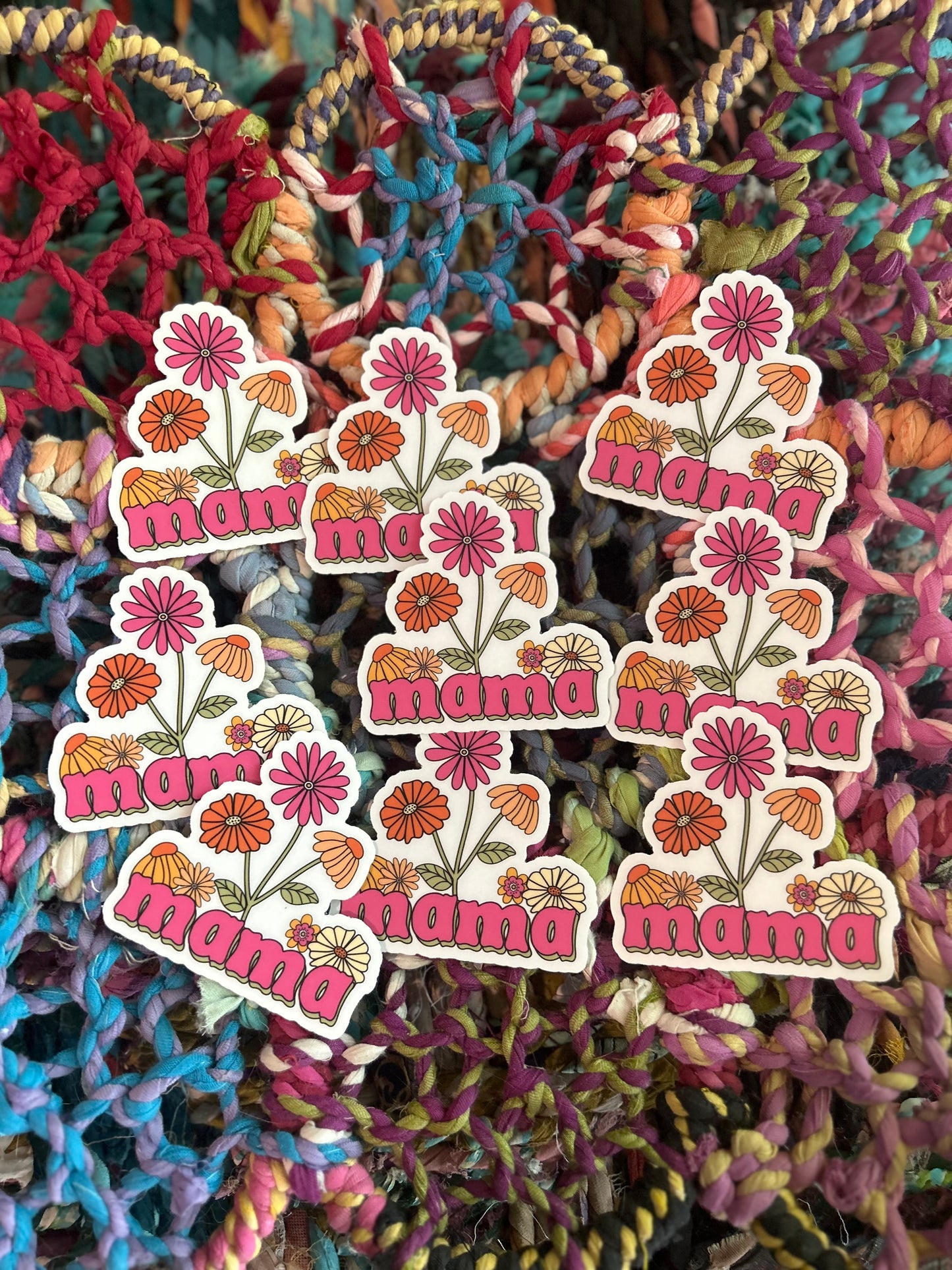 Retro Bloom Mama - Laptop/Waterbottle Sticker