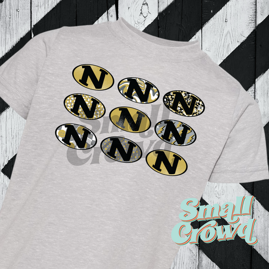 Nettleton Raiders Patterns - Grey Tee (rabbit skins/LAT)