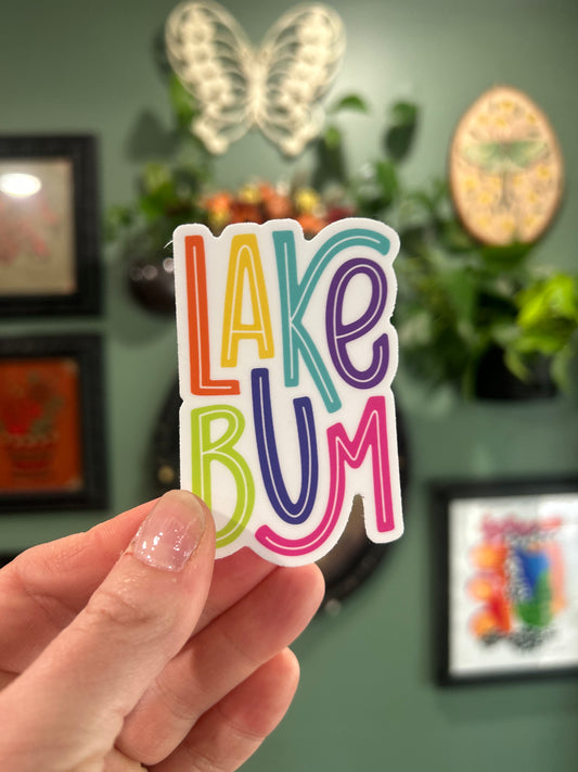 Lake Bum - Laptop/Waterbottle Sticker