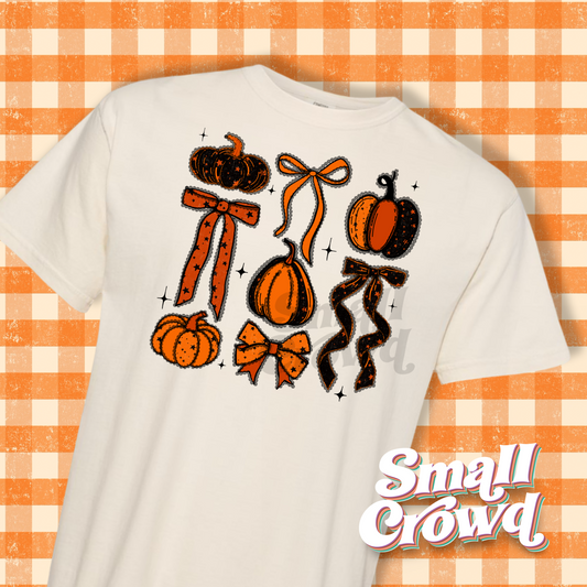 Halloween Bows - Ivory tee