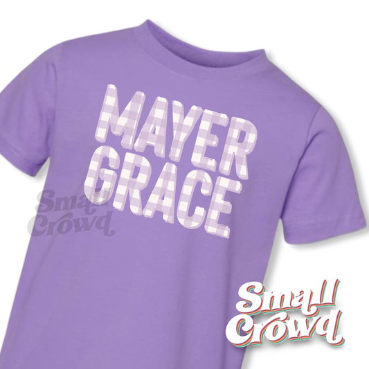 Lavender Gingham OG Custom - Lavender