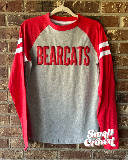 Bearcats Glitter Puff Block - varsity long sleeve