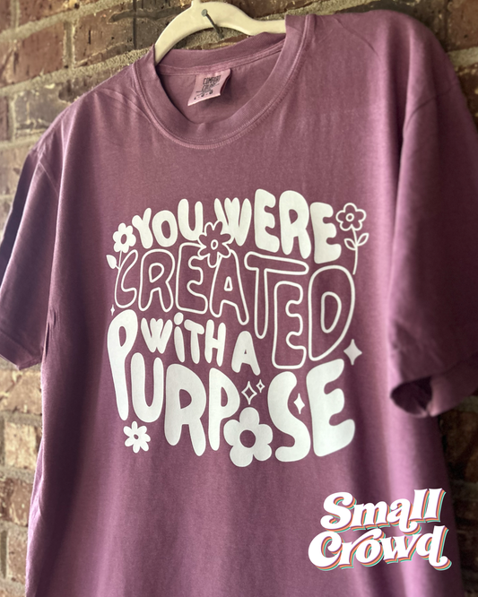 Created For A Purpose - BERRY - Adult Graphic Tee