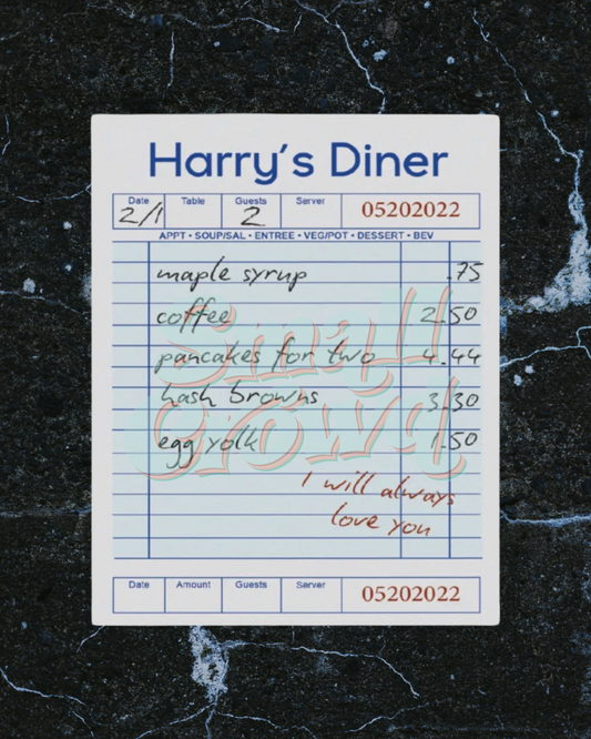 Harry’s Diner Ticket - Laptop/Waterbottle Sticker