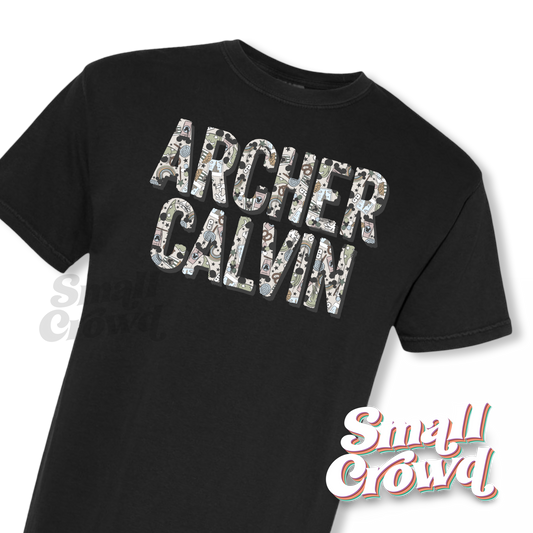 Magic Mouse OG Name Tee - Black (blue accent)