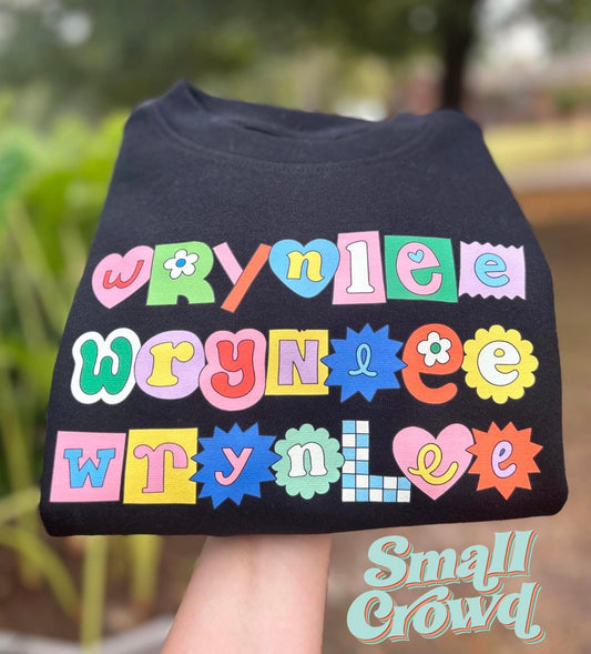 Custom Girly Pop Name - Black