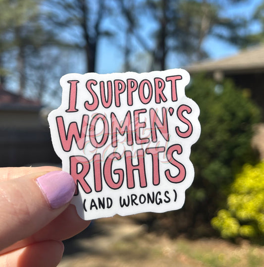 Womens Rights & Wrongs - Laptop/Waterbottle Sticker