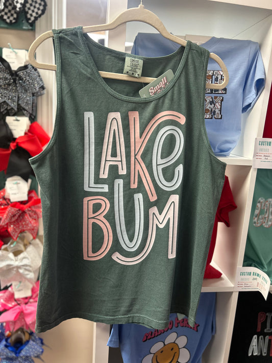 Lake Bum - Blue Spruce - Comfort Colors Tank Top