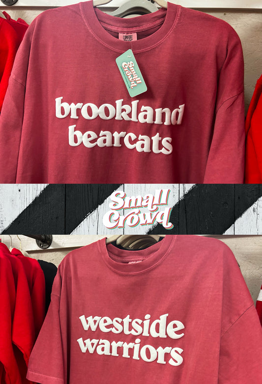 Simple Serif Puff - Crimson Comfort Colors