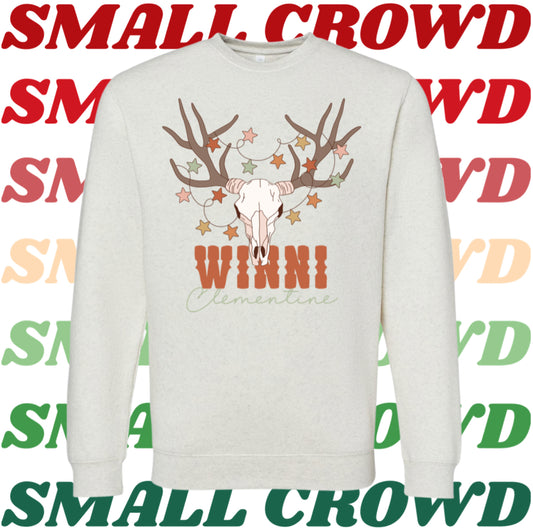 Christmas Antlers Custom Name - SCRIPT FONT