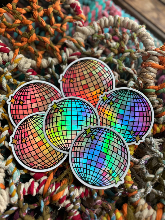 Disco Ball Holographic- Laptop/Waterbottle Sticker (Copy)