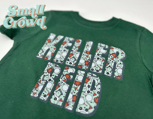 Golf Name Tee - forest green