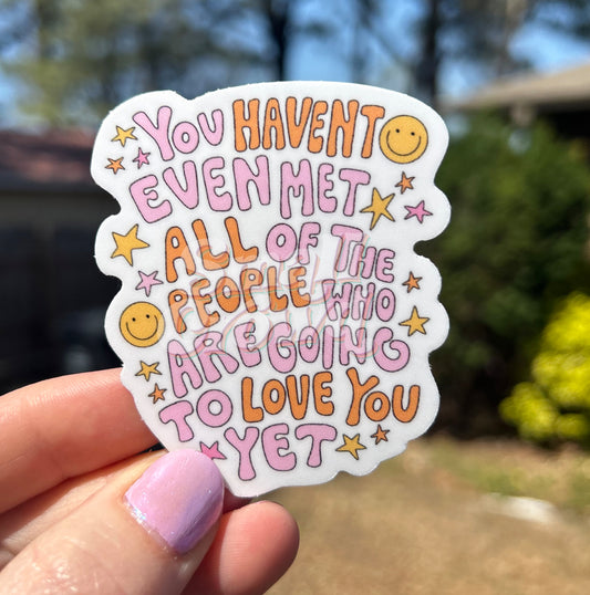 You Havent Met Everyone - Laptop/Waterbottle Sticker