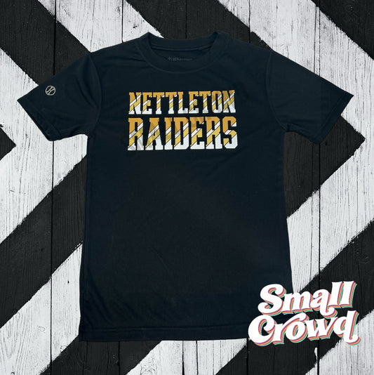 Nettleton Raiders Split Graphic - Moisture Wicking Tee - Black