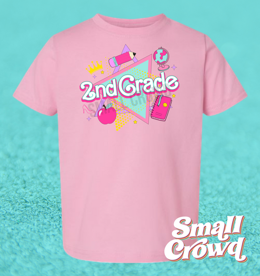 90s Doll Inspired Grade Level Tee - Pink (preschool - 11th + teacher)