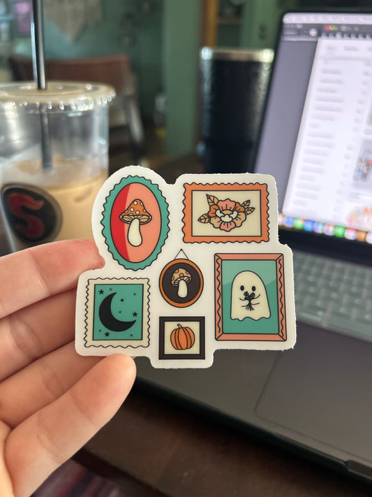 Spooky Frames - Laptop/Waterbottle Sticker