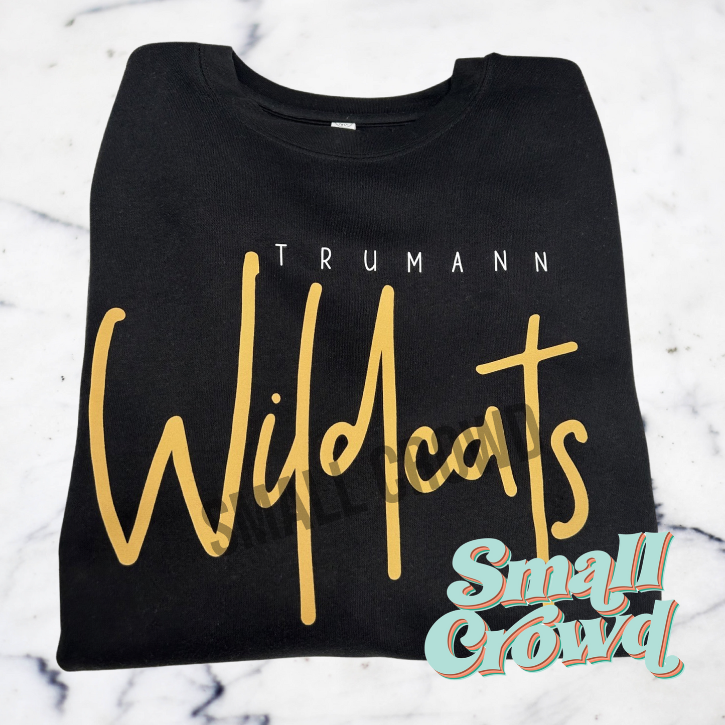 Trumann Wildcats Script Tee - BLACK