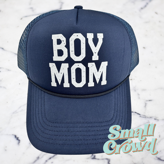 Boy Mom - Navy Trucker hat