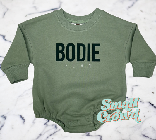 Block Name Bubble Sweatshirt - pastel green