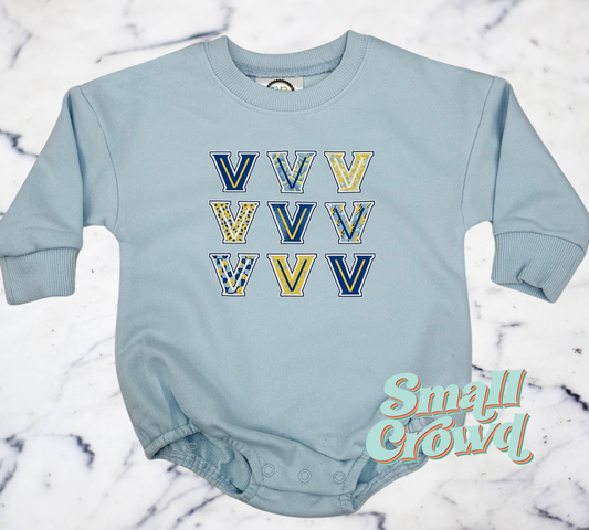 Valley View Patterns Bubble Sweatshirt - light blue