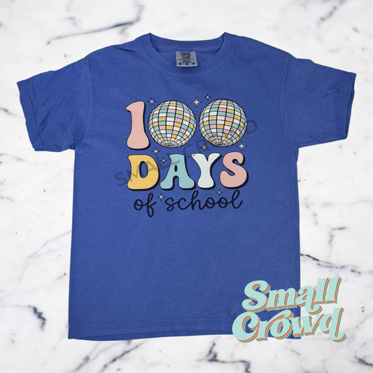 100 Days of School - Flo Blue Comfort Colors