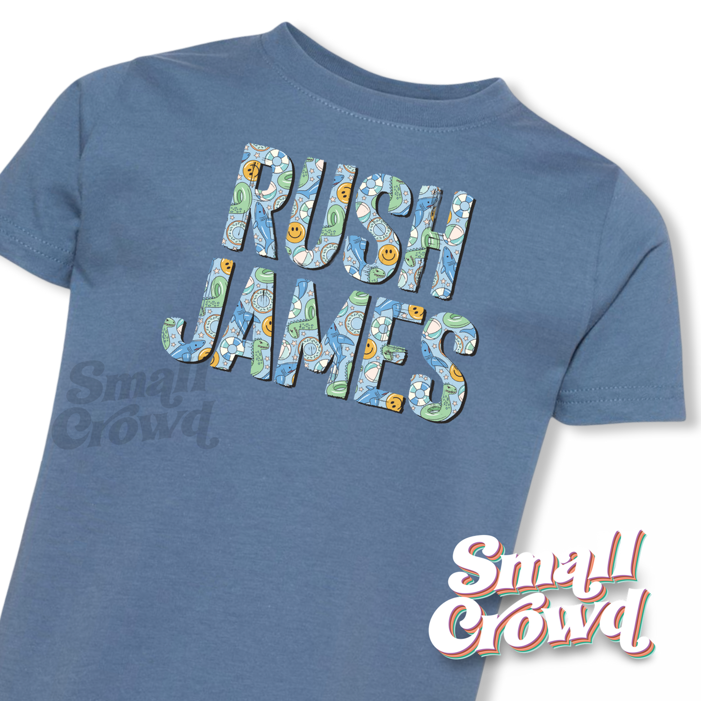 Blue Floaties OG Name Tee - Indigo