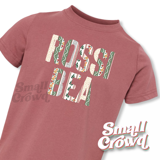 Cottage Stripe OG Name Tee - Rouge