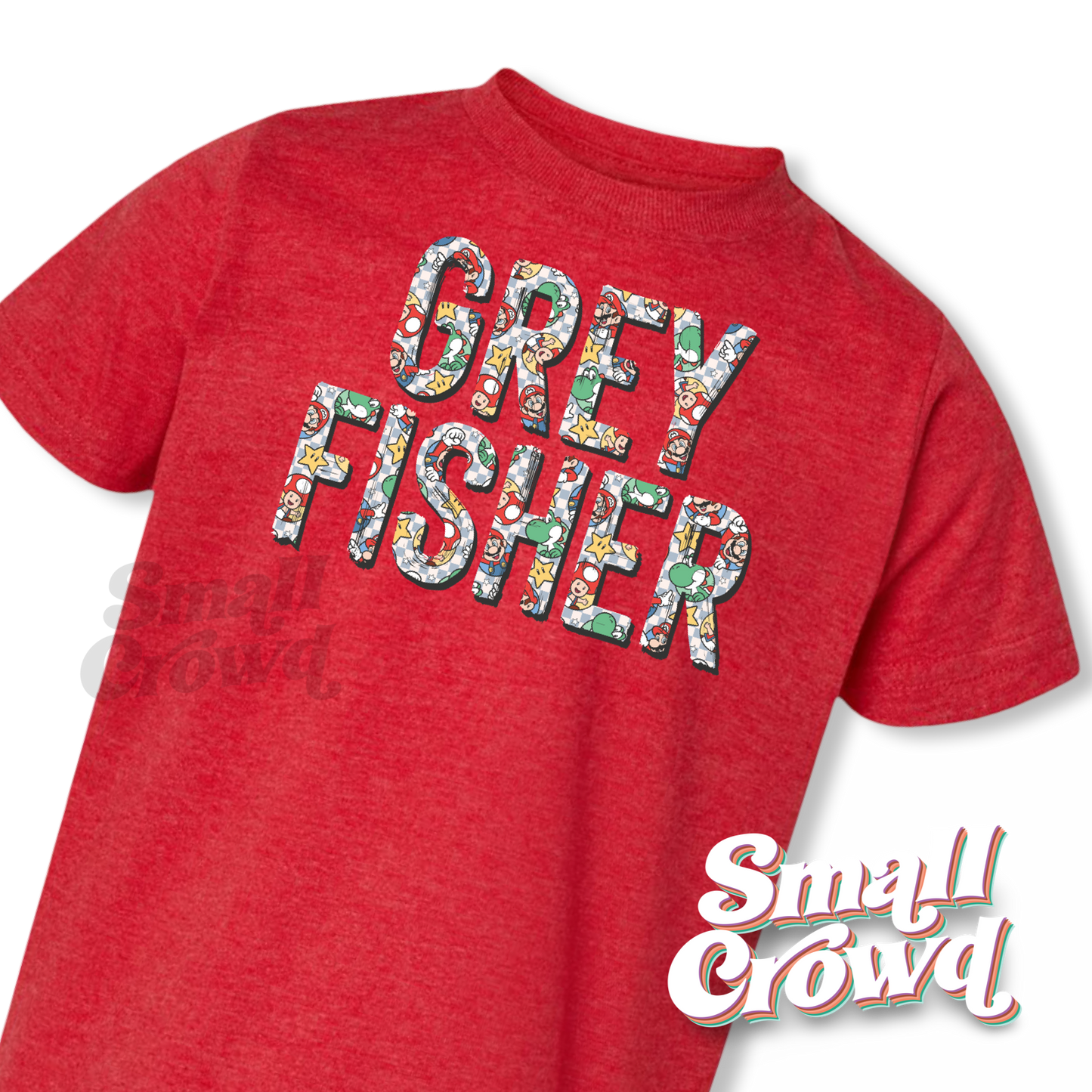 Mario Check OG Custom - Heather Red