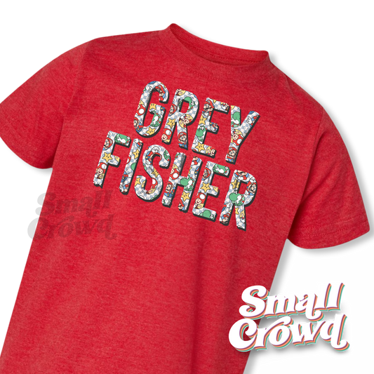 Mario Check OG Custom - Heather Red