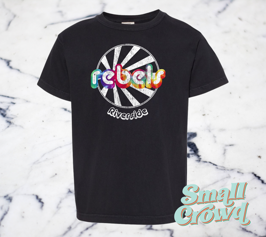 Riverside Rebels Psychedelic Festival Tee - black