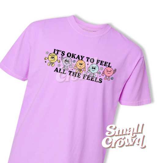 It’s Okay To Feel - Neon Violet - Comfort Colors Short Sleeve Tee
