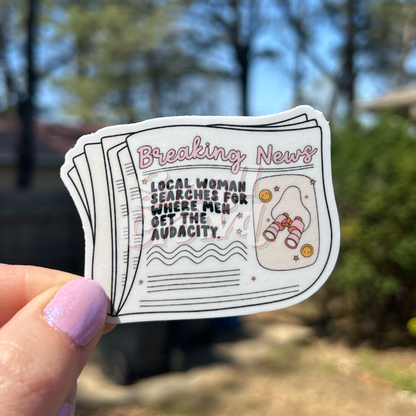 Newspaper Men with the audacity - Laptop/Waterbottle Sticker