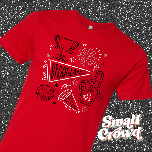 Brookland Bearcats Spirit Doodle - red shirt